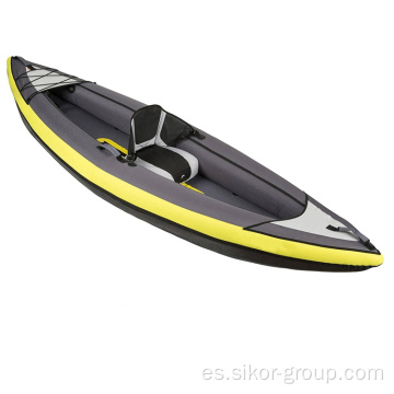 Colorido kayak inflable de PVC disponible para ordenar 1 persona hombres naranjas kayak inflable para recreación de agua